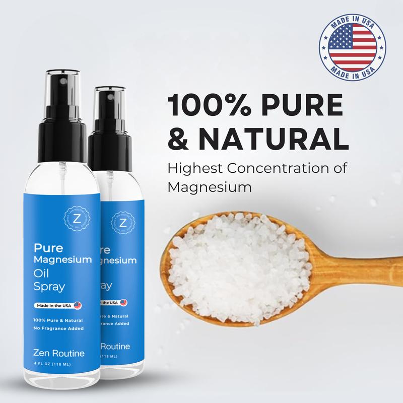 (2-Pack) 4oz Zen Routine Magnesium Spray - USP Grade Magnesium Spray - Comfort