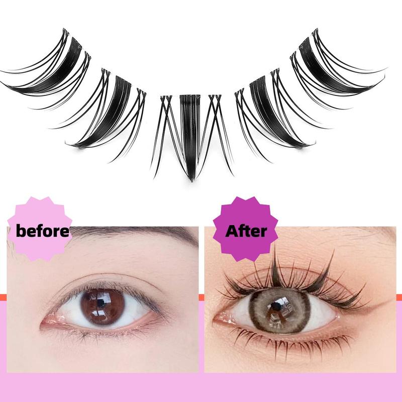 Mixed Length Individual False Eyelashes, C Curl Wispy Fake Eyelashes for Eyelash Extensions, Self Grafting Eye Makeup Enhancement Tool for Women & Girls, Christmas Gift