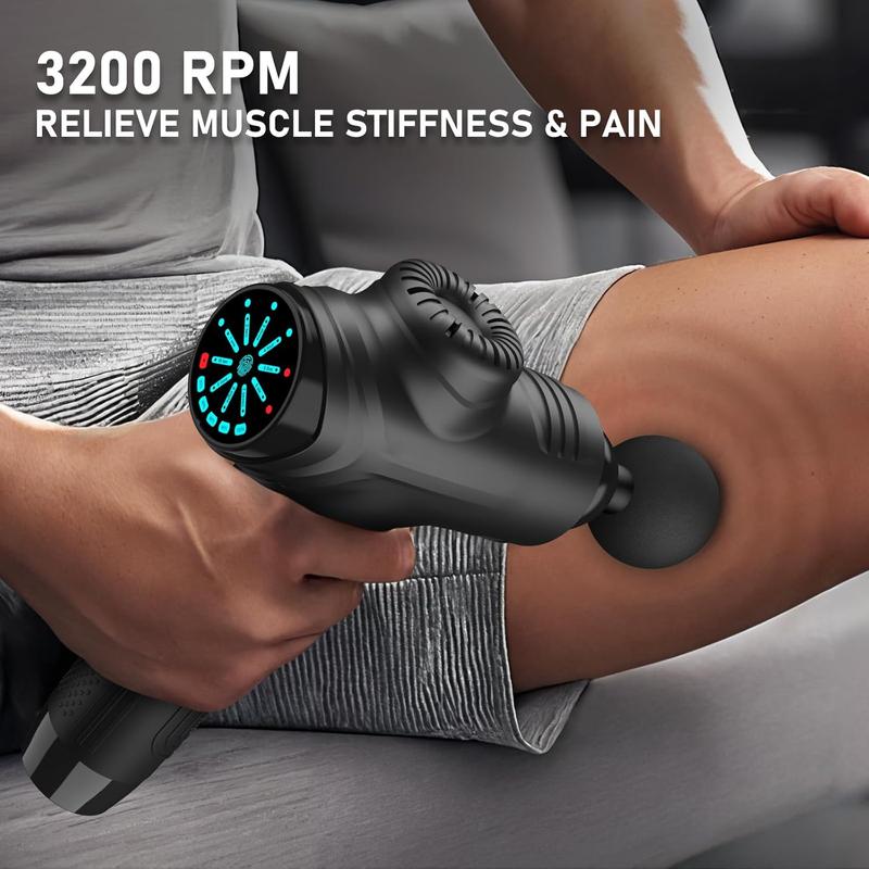 X6 Massage Gun, Massage Gun Deep Tissue, Back Massage Gun for Athletes for Pain Relief Attaching 8 PCS Replacement Heads, Percussion Massager with 10 Speeds & LED Screen