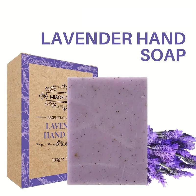 Lavender Frosted Granular Soap, Rose Plant Handmade Soap, Rose, Coconut, Tea Tree, Men'S And Women'S Strong Decontamination Body Soap, Kraft Paper Wrapped With A Texture And Ritual Feel, Suitable For Gift And Travel Package