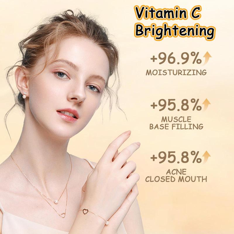 Vitamin C Moisturizing Face Cream, 1 Count 2 Counts Brightening & Firming Facial Lotion, Smoothes Wrinkles, Beauty & Personal Care Product for Women