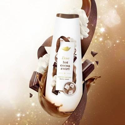 Dove Beauty limited edition holiday treat body wash-hot cocoa RL L-20 floz Body Care Chocolate Moisture Moisturizer Scent Winter Comfort Moisturize Moisturize Hydrating Moisturize Moisturize