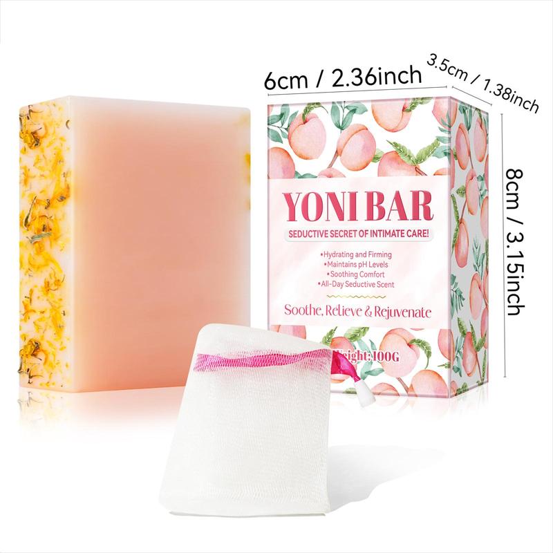 Peach Flavor Soap, 2 3 Counts Deep Cleansing Face & Body Moisturizing Oil Control Soap, Plant Extract Essential Oil Soap, Unisex Gift