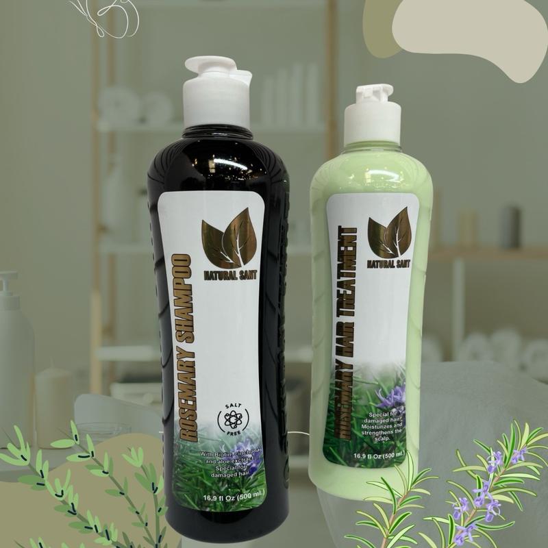 Natural Sant Rosemary Shampoo with Aloe and Biotin for Hair Repair and Growth