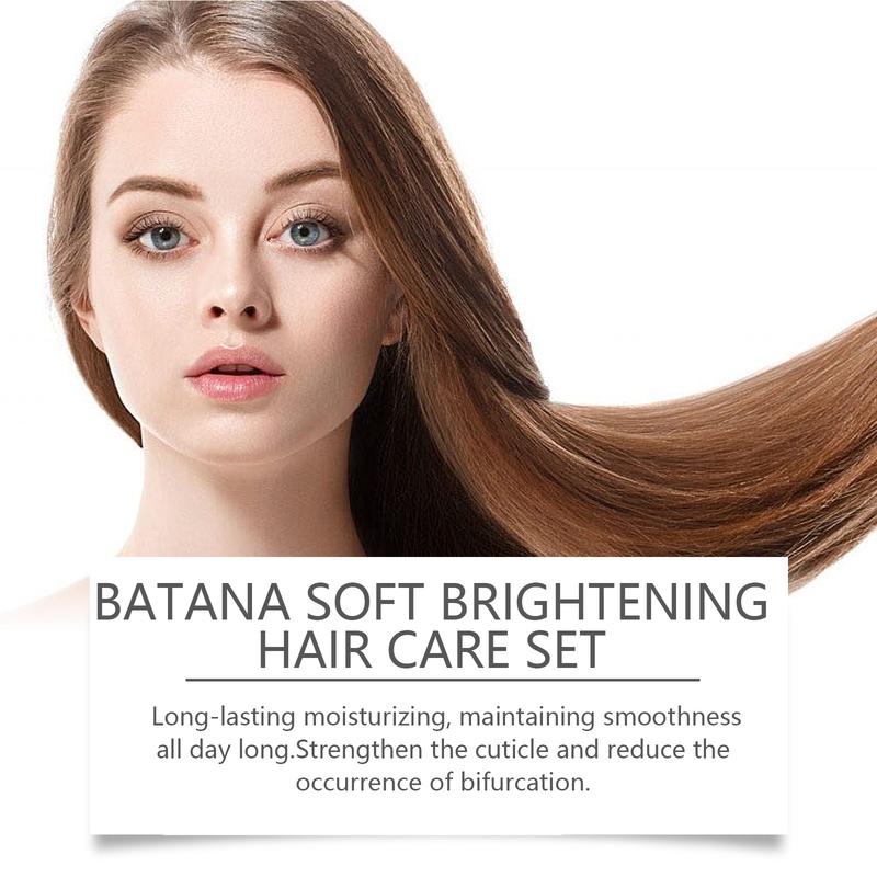 4PCS Batana Oil Hair Care Set, Hair Shampoo & Hair Conditioner  & Oils & Soft and Bright Oil,Scalp Massage Moisturizes For Haircare Cleansing Cleanser