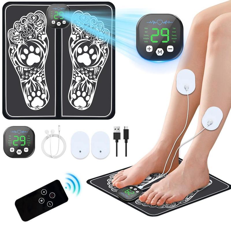 10 Modes 29 Gears Electric Foot Massager Pad, 1 Box USB Rechargeable Portable Feet Massage Mat, Foot Massage Machine