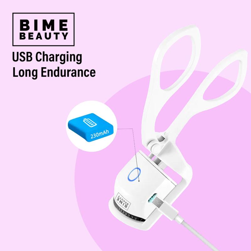 Bime Beauty Electric Heated Eyelash Curler | Long-Lasting Eyelash Curler Professional Eye Makeup Tool | Curl Eyelashes Effortlessly