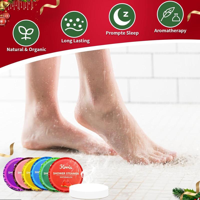 Krris Shower Steamer Aromatherapy Christmas Gifts Stocking Stuffers, 18 PCS Shower Steamers Birthday Gift for Mom with Natural Essential Oils, Self Care & Relaxation Gifts for Lover