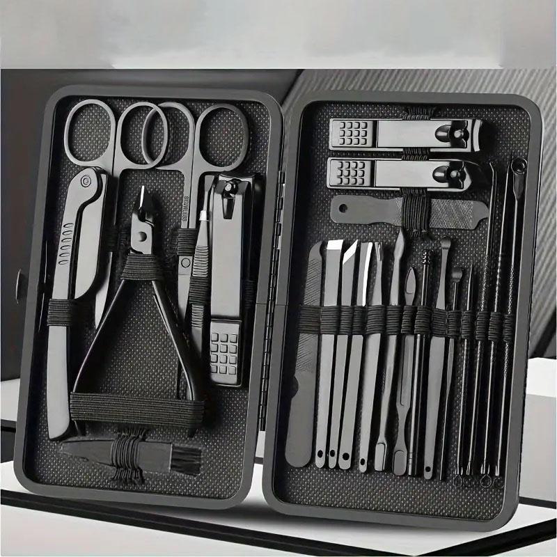 Professional Nail Clipper Set with Storage Case, 8 Counts 24pcs 15pcs Portable Manicure & Pedicure Tool Set, Nail Care Tool for Home & Travel