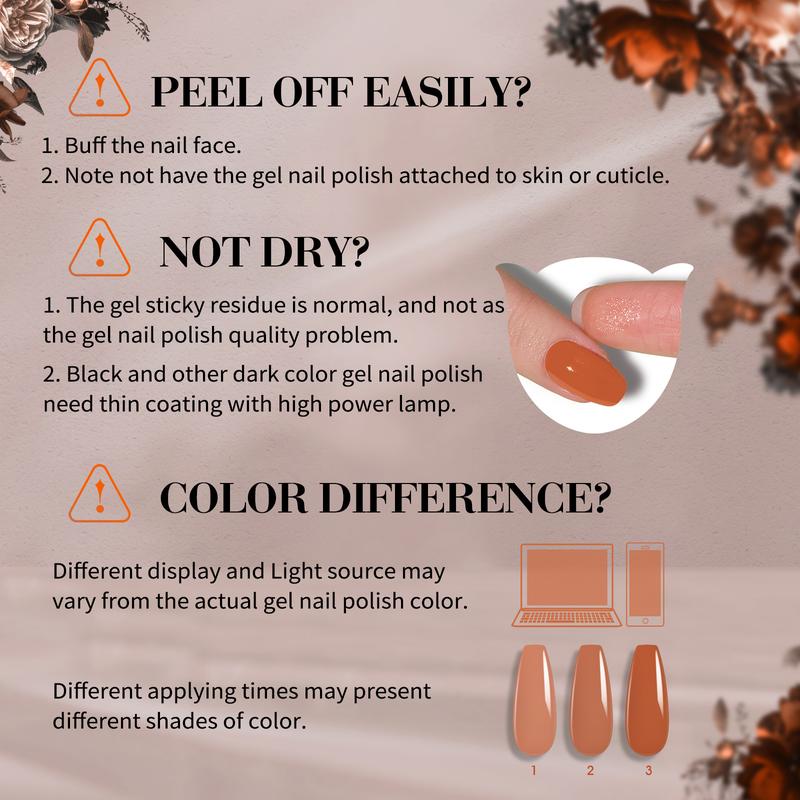 ROSALIND 20PCS Gel Nail Polish Set, Green Yellow Orange Blue Gel Colors Polish, Soak off Colorful Gel Collection Pumpkin Color Home Manicure Set