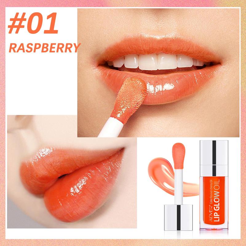 Long-lasting Lip Glow Oil, 5 Counts Moisturizing Lip Gloss, Nourishing Lip Oil, Glossy Lip Stain, Enhancing Lip Care Cosmetics for Dry Lips