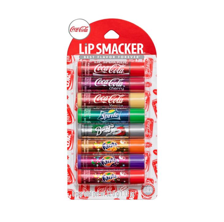 Lip Smacker Coca-Cola Flavored Balm, 8 Count, Flavors Coke, Cherry Vanilla Sprite, Root Beer, Orange Fanta