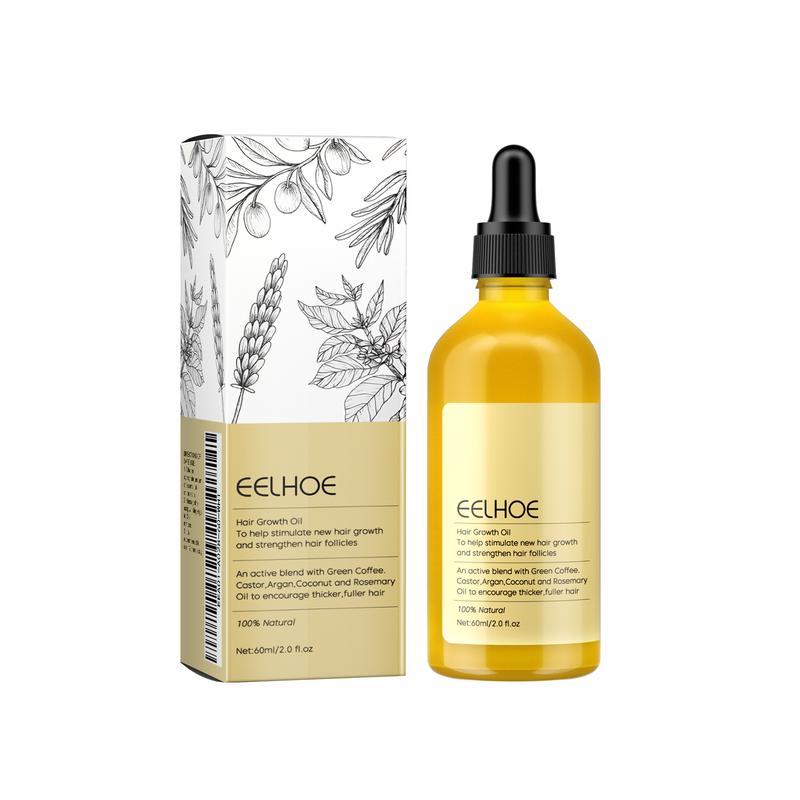 EELHOE Rosemary Hair Oil, Gentle Nourishing Hair Oil, Helps Thicken and Strengthen Hair, Relieves Damage and Dryness, Smooth Moisturizing Comfort Hair Oil, Hair Care Products Coconut Haircare