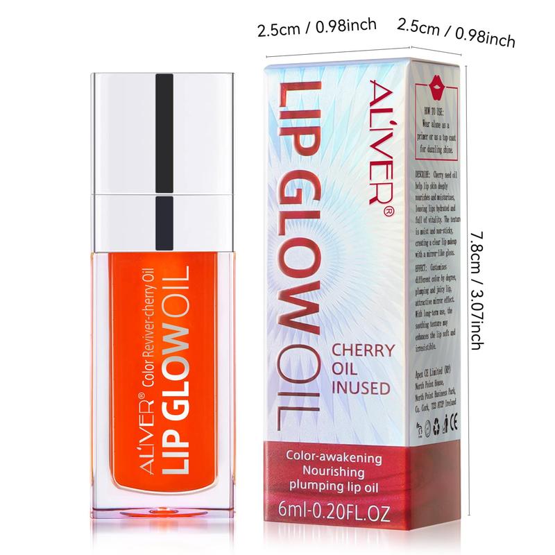 Long-lasting Lip Glow Oil, 5 Counts Moisturizing Lip Gloss, Nourishing Lip Oil, Glossy Lip Stain, Enhancing Lip Care Cosmetics for Dry Lips