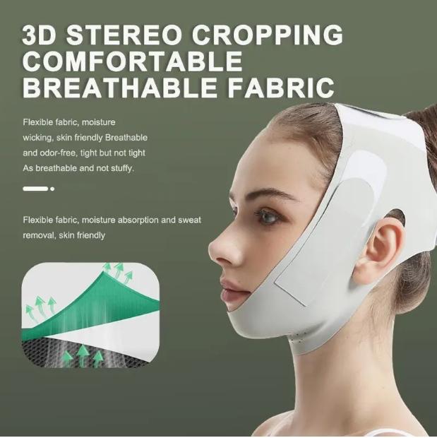 Reusable V Line Mask ,Facial Slimming Strap, Double Chin Reducer ,Chin Up Mask ,Face Lifting Belt V Shaped Slimming Face Mask Improve Facial Puffiness,Tighten Facial Contours for Sagging skin care products korean skin care beauty tool korean  facemask