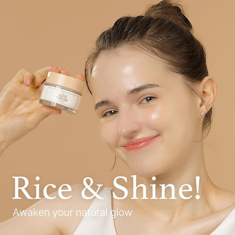 Rice Cream,41% Rice Bran Essence with Ceramide,Glowing Look,Improves Moisture Skin Barrier,Nourishes Deeply,Soothing to Even Out Skin Tone Moisturizer