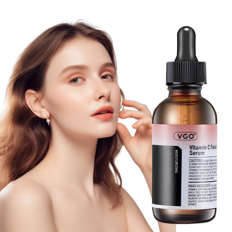 VGO Vitamin C Facial Serum Essence, 30ml Comfort Skincare Face Serum, Gentle Serum Vitamina E Cream- Cleanser-B3 Serum Essence 60ml Cleansing Hydrate Moisturizer Moisturize Moisture Skin Repair Hydrating Vitamin E