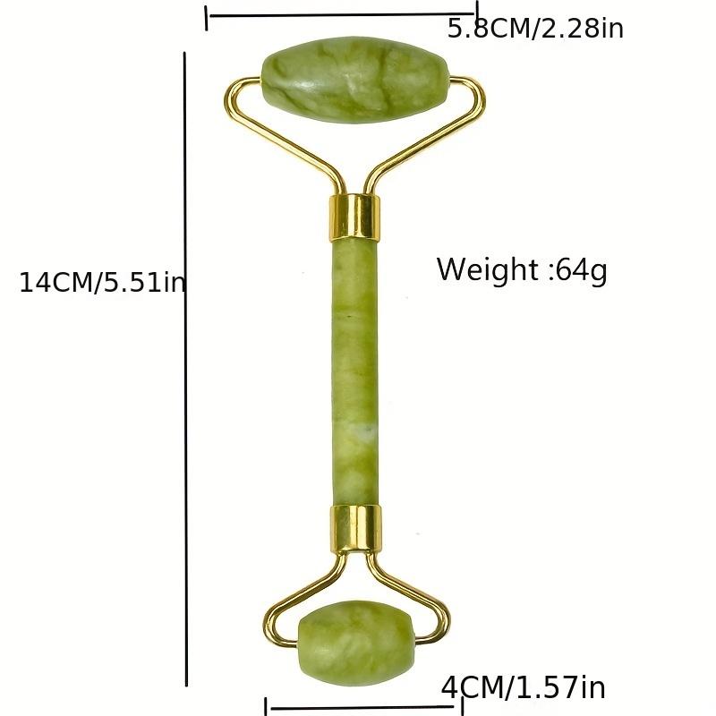 2pcs Natural Jade Stone Scraper, Massager Set, Multifunctional Massage Roller With Face Scraping Tablet