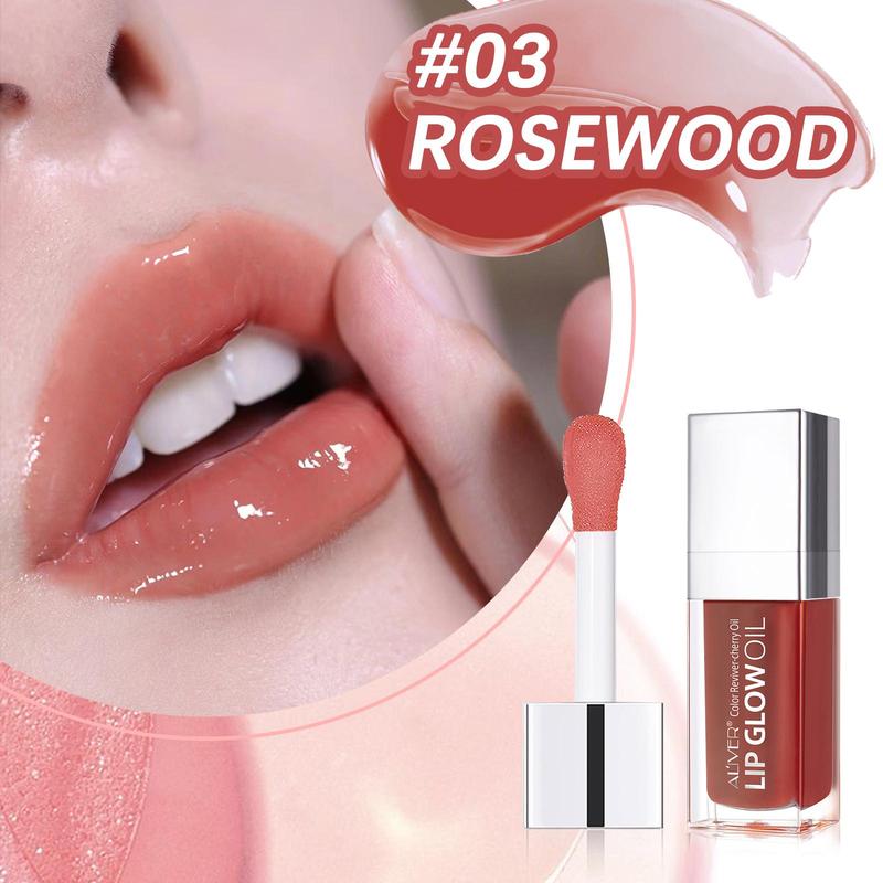 Long-lasting Lip Glow Oil, 5 Counts Moisturizing Lip Gloss, Nourishing Lip Oil, Glossy Lip Stain, Enhancing Lip Care Cosmetics for Dry Lips