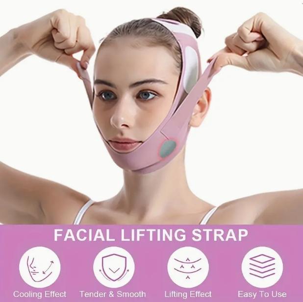 Reusable V Line Mask ,Facial Slimming Strap, Double Chin Reducer ,Chin Up Mask ,Face Lifting Belt V Shaped Slimming Face Mask Improve Facial Puffiness,Tighten Facial Contours for Sagging skin care products korean skin care beauty tool korean  facemask