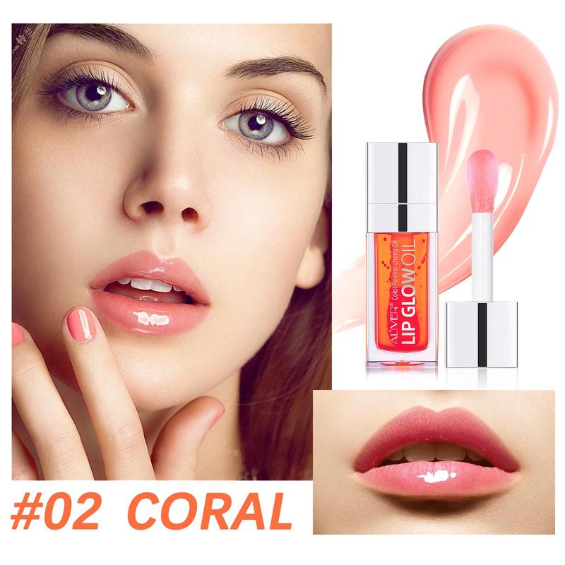 Long-lasting Lip Glow Oil, 5 Counts Moisturizing Lip Gloss, Nourishing Lip Oil, Glossy Lip Stain, Enhancing Lip Care Cosmetics for Dry Lips