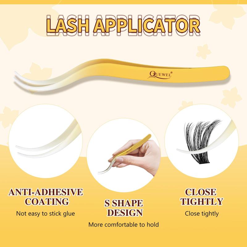 DIY Lash Extension Kit, 320Pcs 80D+100D Fluffy Lash Clusters 12-18mm Volume Individual Lashes with Lash Bond and Seal and Lash Tweezers Easy DIY at Home(80+100D Fluffy Kit)