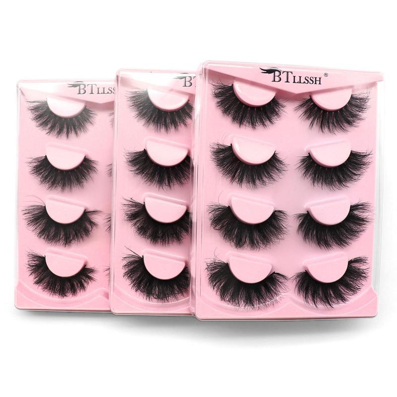 2 Styles Fluffy False Eyelashes, 12 Pairs Natural Curling Eye Makeup Strip Lashes of 2 Styles, Volumized False Eyelashes for Women and Girls Eye Makeup Enhancement