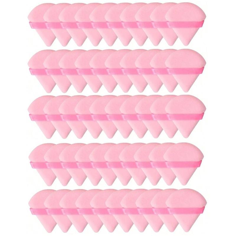 Triangle Shaped Makeup Puff (50pcs), Soft Makeup Sponge Suitable for All Skin Types, Professional Makeup Tools for Women & Girls