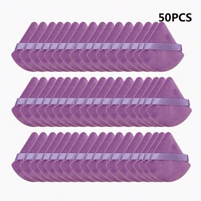 Triangle Shaped Makeup Puff (50pcs), Soft Makeup Sponge Suitable for All Skin Types, Professional Makeup Tools for Women & Girls