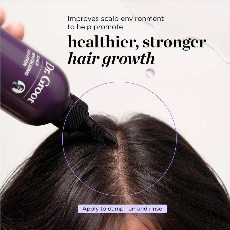 Dr. Groot Scalp Revitalizing Solution Hair Care Essentials Set - Biotin, Rosemary, Scalp Nourishing Ingredients for Fuller Hair Conditioner Haircare