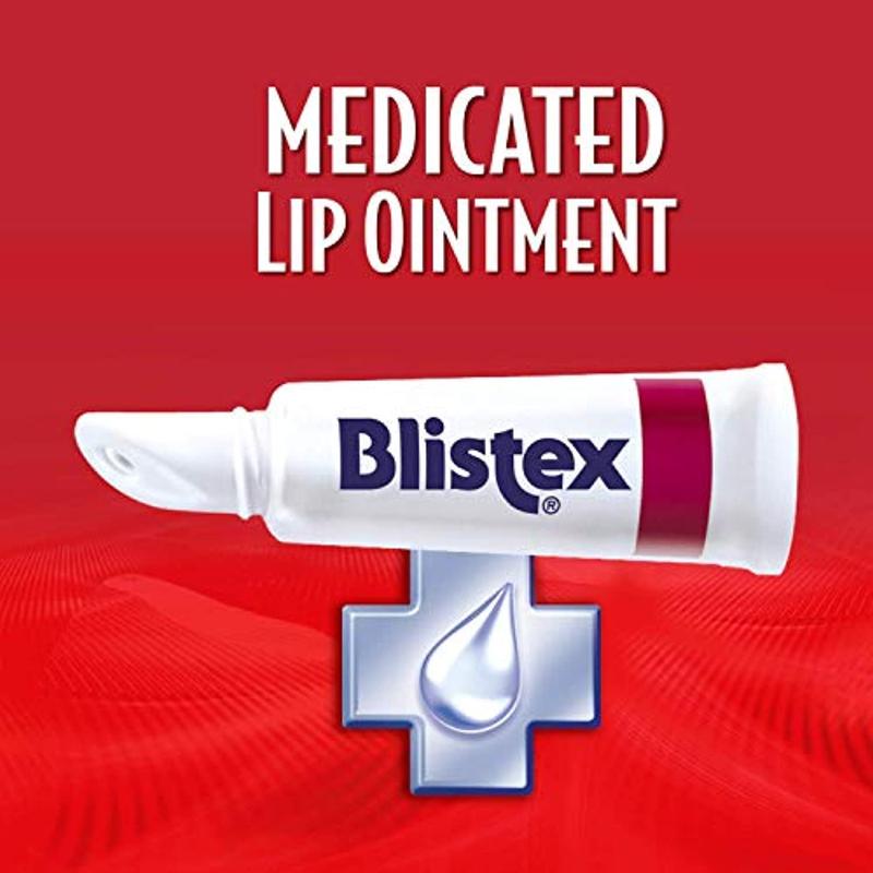 Blistex Medicated Ointment Lip Balm Stick, Relieving, moisturizing, and soothing for lip irritation Cold Sores, 0.21 Ounce (Pack Of 4)