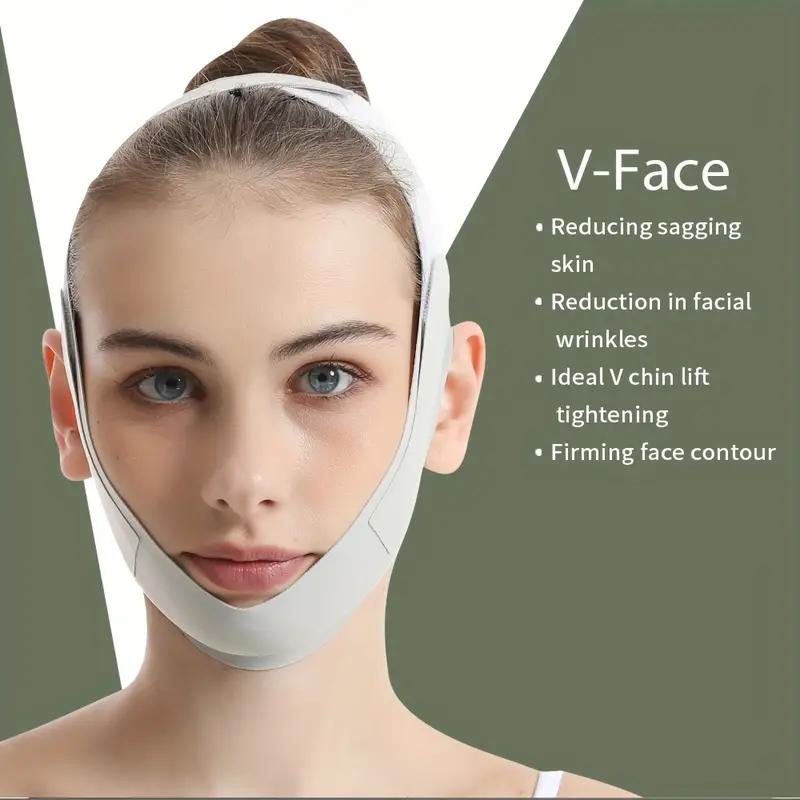 [The Latest Version] V-FaceBandages, Reusable Chin and CheekMassage Bands for Women, Skincareand Beauty Tools, Facial MassageBands to Enhance V-Line Contour,Shape and Tighten Skin, and FnhanceFacial Contour Comfort