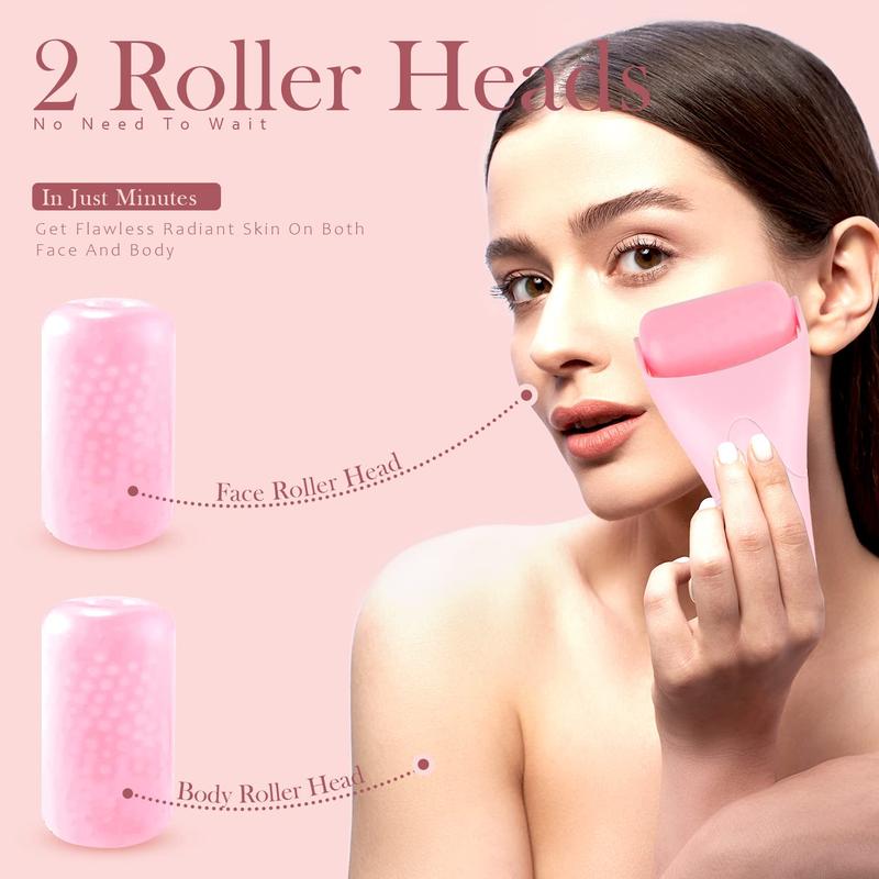 Amazing Ice Roller Face! Suitable for All Skin Types. This Facial Tool is Perfect for Relieving Eye Puffiness, Migraine Pain, Minor Injuries, and even Reducing Wrinkles. A Wonderful Women's Gift Option.