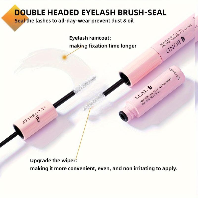 Natural Look Lash Clusters Extension Set, Fluffy Eyelashes Cluster with Tweezers, Glue and Lash Remover, Professional Eye Mini Makeup Accessories for Women, Summer Gift, Fall Gift, Meatball In Makeup