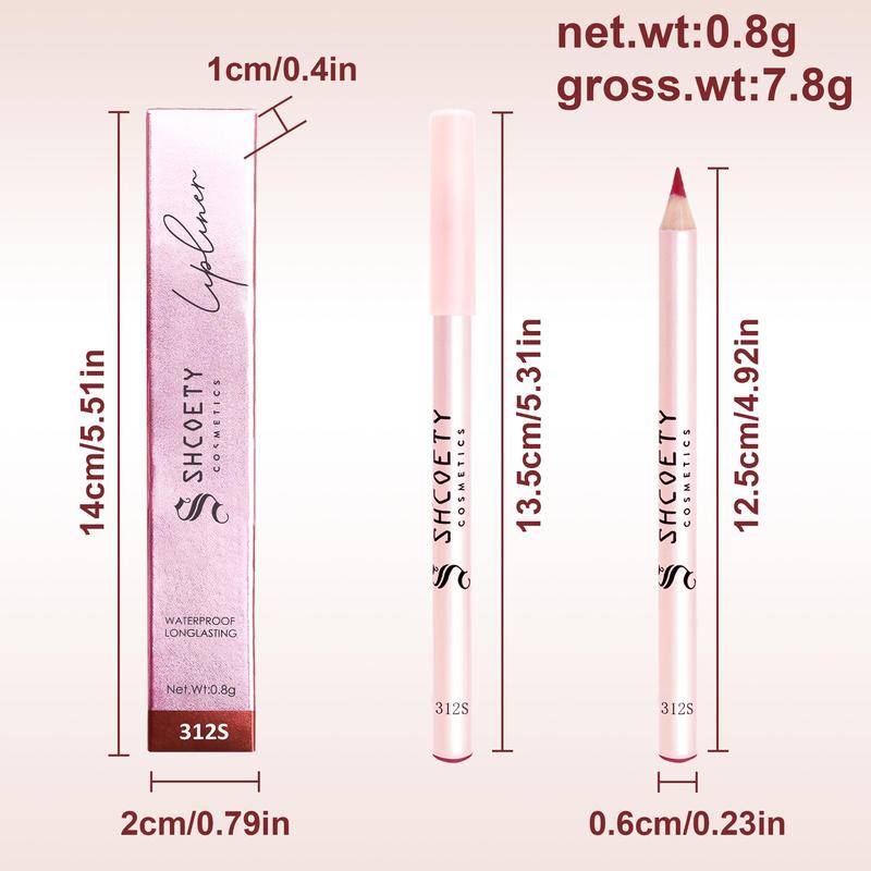 Moisturizing Long Lasting Lip Liner, 1 Count Waterproof Lip Liner Pencil, Easy Coloring Lip Liner Pen for All Occasions Lip Makeup, Girls & Women Makeup Accessories, Velvet Matt Finish Lip Gloss