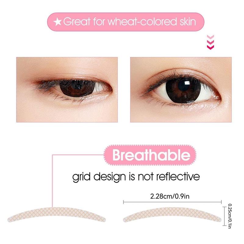 240pcs Breathable Fiber Lace Double Eyelid Tapes, Self-adhesive Double Eyelid Tapes For Women And Girls