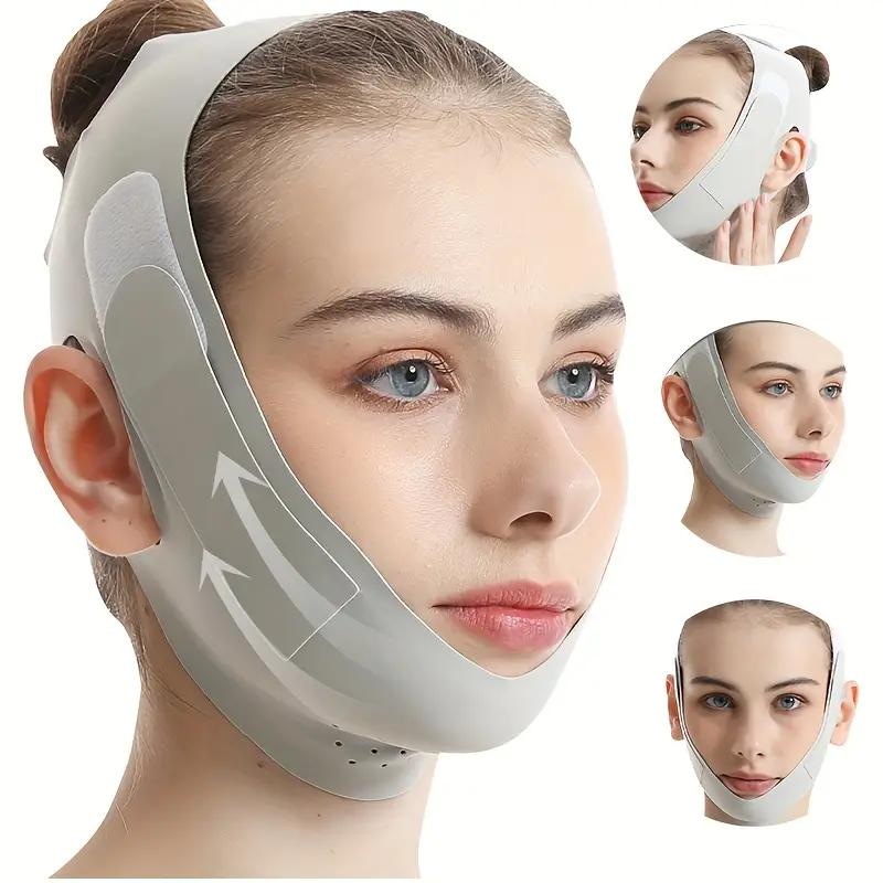 [The Latest Version] V-FaceBandages, Reusable Chin and CheekMassage Bands for Women, Skincareand Beauty Tools, Facial MassageBands to Enhance V-Line Contour,Shape and Tighten Skin, and FnhanceFacial Contour Comfort