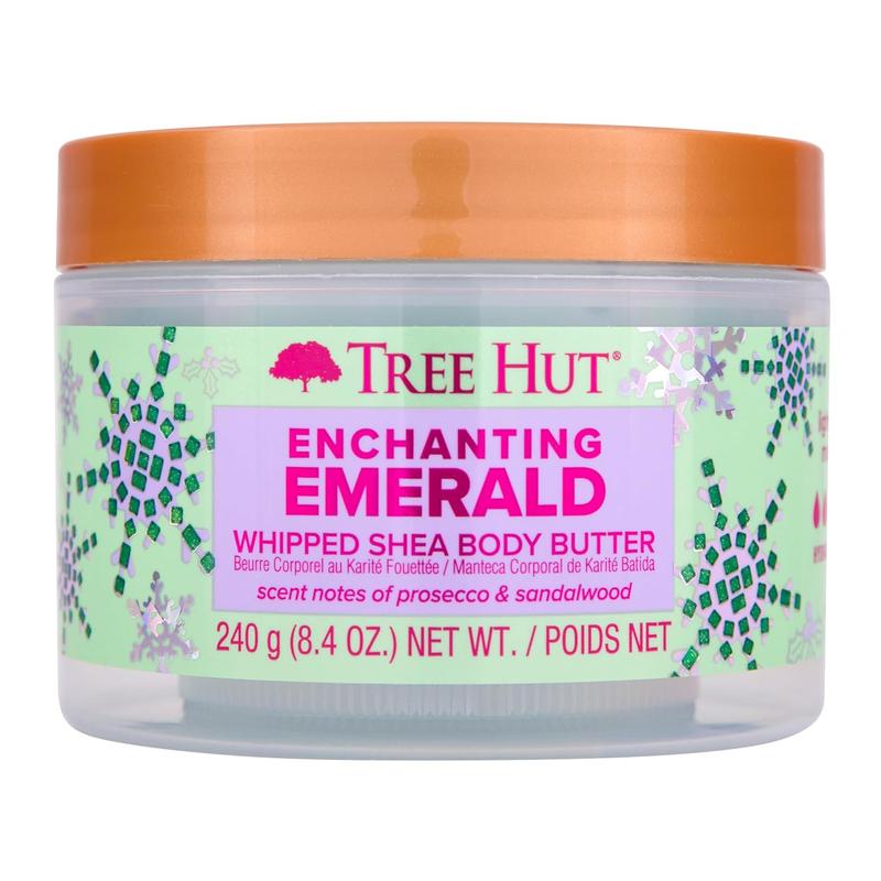 Tree Hut Enchanting Emerald Whipped Shea Body Butter | Long-Lasting Hydration Leaves Skin Feeling Soft & Moisturized | Limited Edition Holiday | 8.4 Fl Oz. Tree Hut