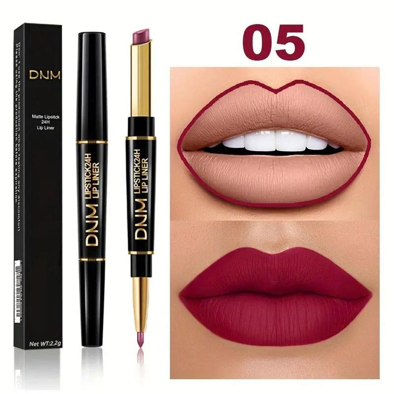 Double-ended Lipstick, 1 Count Long Lasting Lip Liner, High Pigmented Waterproof Lipstick