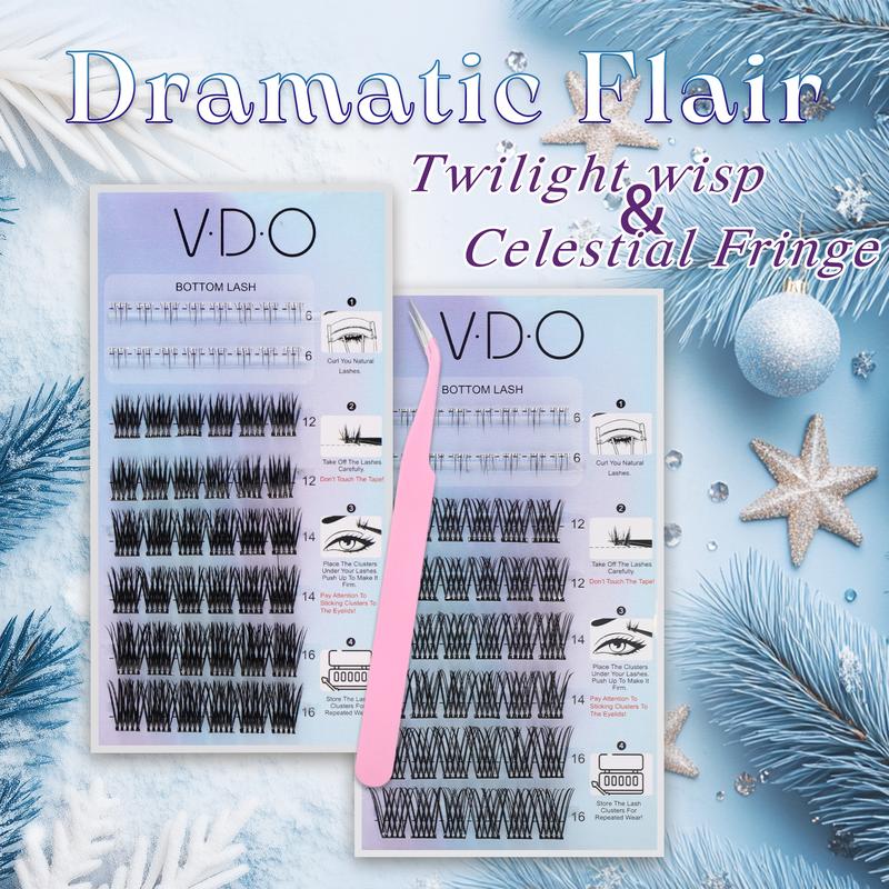 V · D · O Self-Adhesive Lashes Kit, DIY Lash Clusters, eyelash extensions false eyelash, christmas 2024 ornament, incandescent christmas lights