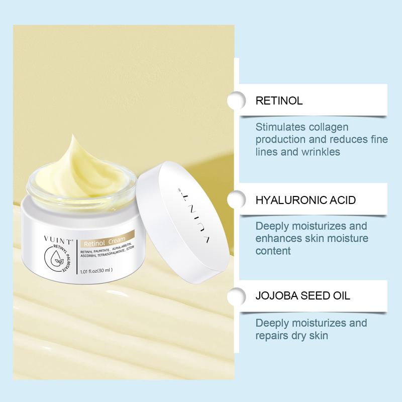 VUINT- Retinol Cream for Face Cream Fast Deep Cellular Absorption Day or Night Cream for Firming