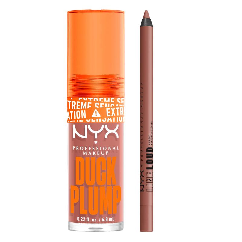 Plump Lip Combo - Duck Plump & Line Loud Lip Liner, NYX Professional Makeup