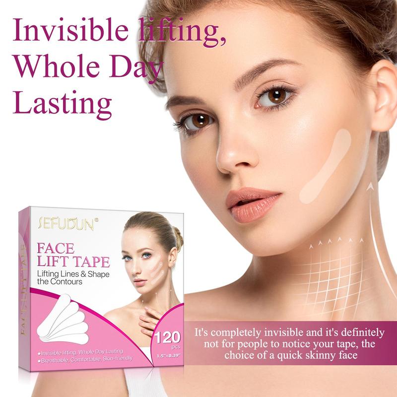 Invisible Facial Lift Patch, 120pcs box Face Firming Tape, Facial Skin Lifting Sticker, Facial Skin Care Tool for Women, Christmas Gift