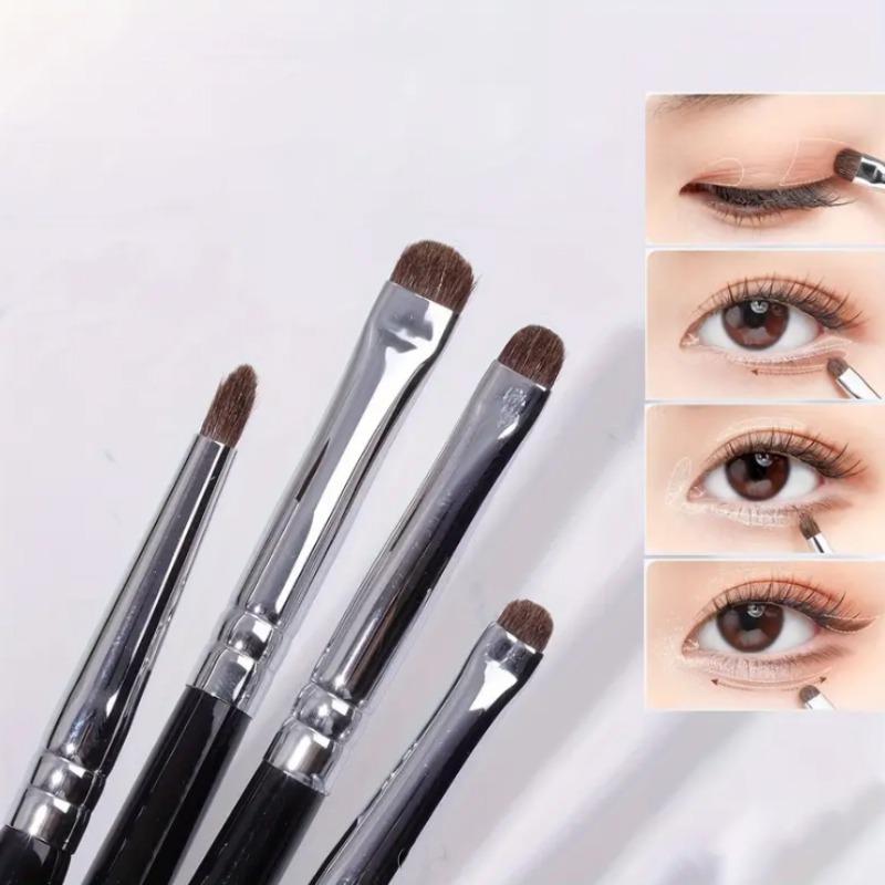 Professional Makeup Brush Set, 4 Counts set Eye Shadow Brush, Eye Makeup Brush, Makeup Tool for Blending Eyeshadow, Eyeliner, Brow