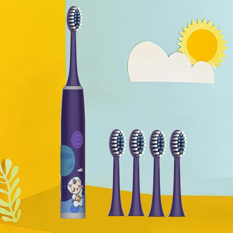 Electric Toothbrush With 5 Counts Brush Heads, Gums Protecting Motor Toothbrush With Soft Bristles, Intelligent Deep Cleaning Toothbrushes