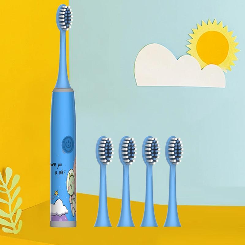 Electric Toothbrush With 5 Counts Brush Heads, Gums Protecting Motor Toothbrush With Soft Bristles, Intelligent Deep Cleaning Toothbrushes