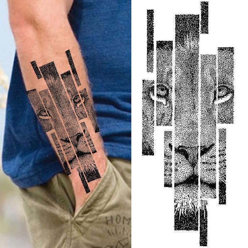 Animal & Figure Pattern Temporary Tattoo Sticker, 10pcs set Realistic Fake Tattoo Decals, Waterproof Body Art Stickers for Women Men