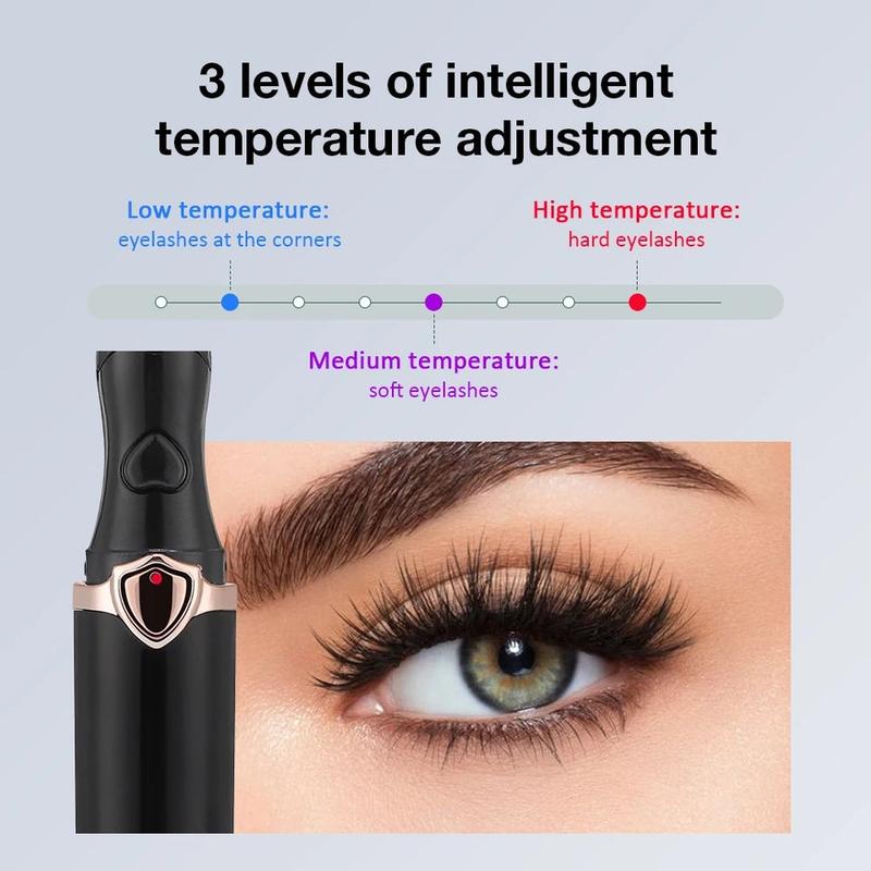 Lasting Lash Curler Tool Naturally Curled Electric Eyelash Curler 3-level Temperature Control Styling Make Up Eyelashes Curl