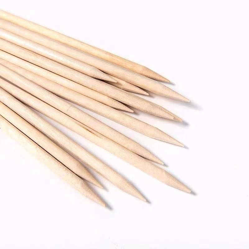 100PCS 75mm (3in) Cuticle Orange Wood Nail Sticks Pusher Manicure Pedicure Nail Remover Tool, Wooden Cuticle Pusher - Disposable Set Useful for Home & Salon -Won't Break Easily - Skin Safe - Beauty Nail Art Nail Care Color Polish