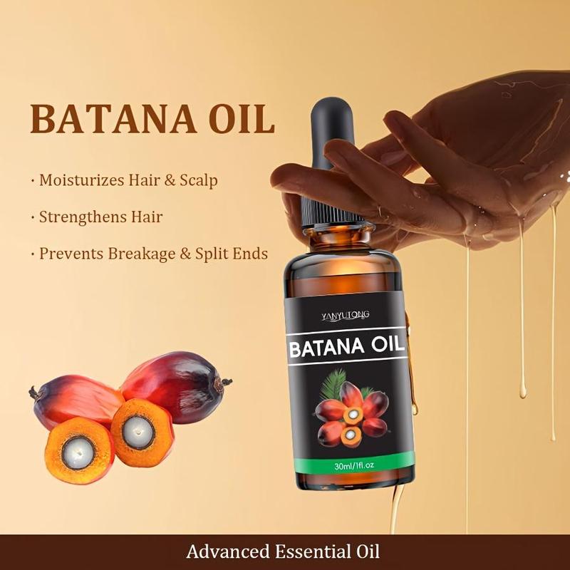 Batana Oil Hair Care Essential Oil, 2 Counts Deep Moisturizing & Smoothing Hair Oil, Hair Care Products for Dry & Damaged Hair